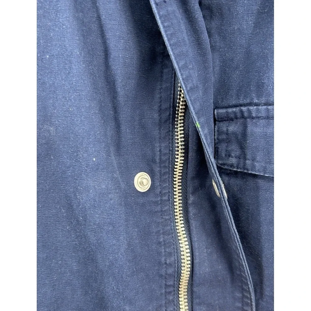 Vintage‎ Adidas Retro Workwear Style Snap Button Jacket Blue Red Logo Small
